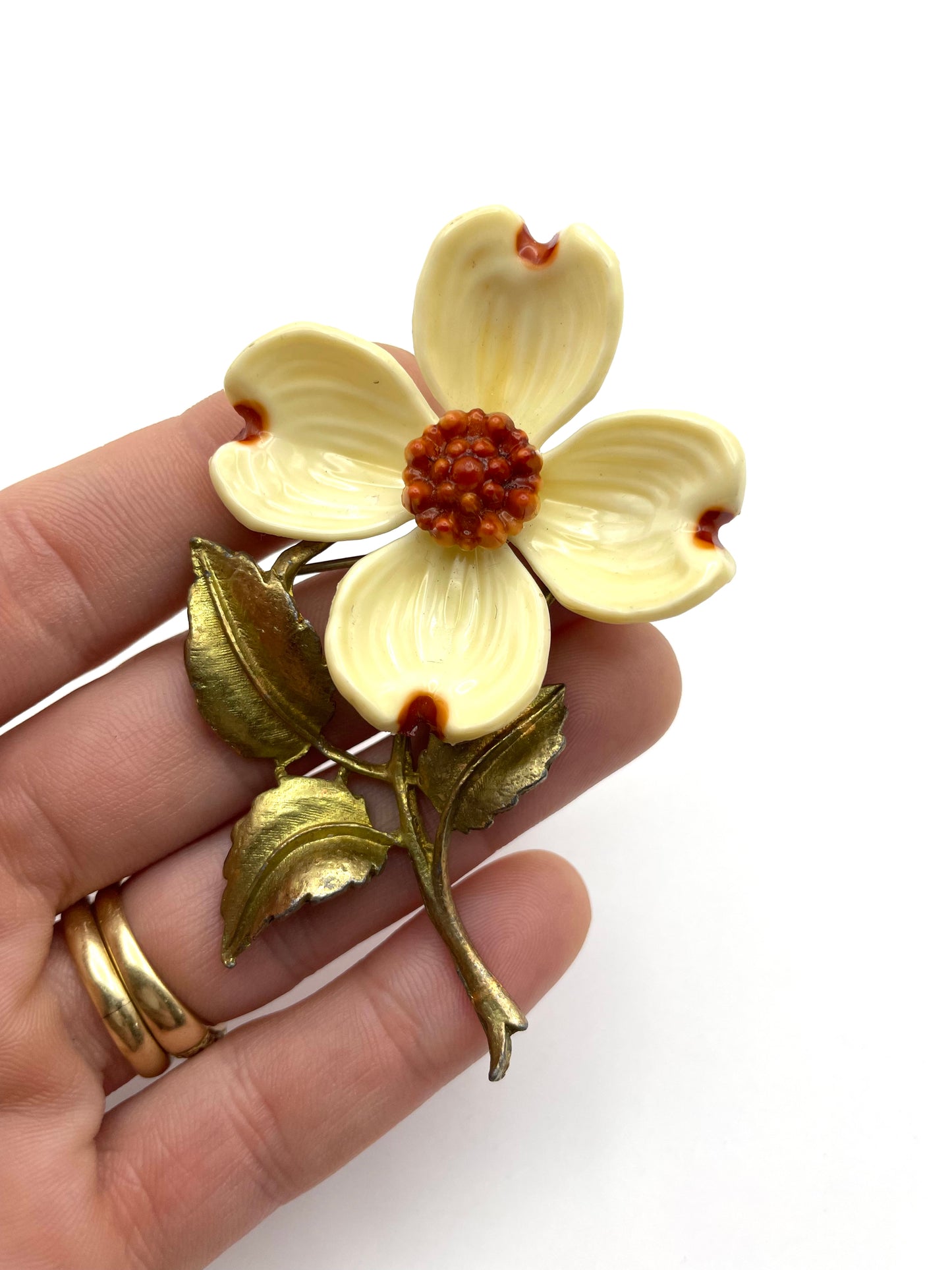 Vintage Dogwood Bloom Brooch from 1950s