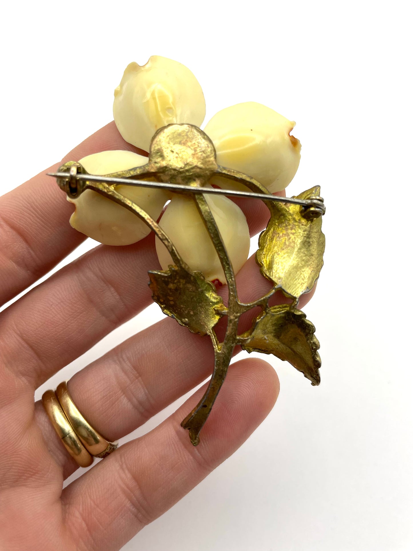 Vintage Dogwood Bloom Brooch from 1950s